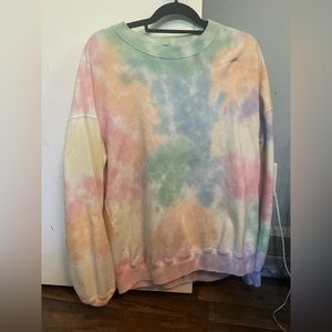 Brand new, Never worn tie-dye abercrombie and fitch oversized sweatshirt